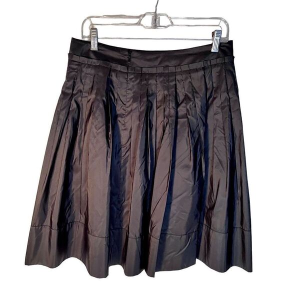 TALBOTS PETITE BLACK 100% SILK ALL AROUND PLEATED SKIRT TALBOTS 10P $139 NWT - Picture 2 of 9